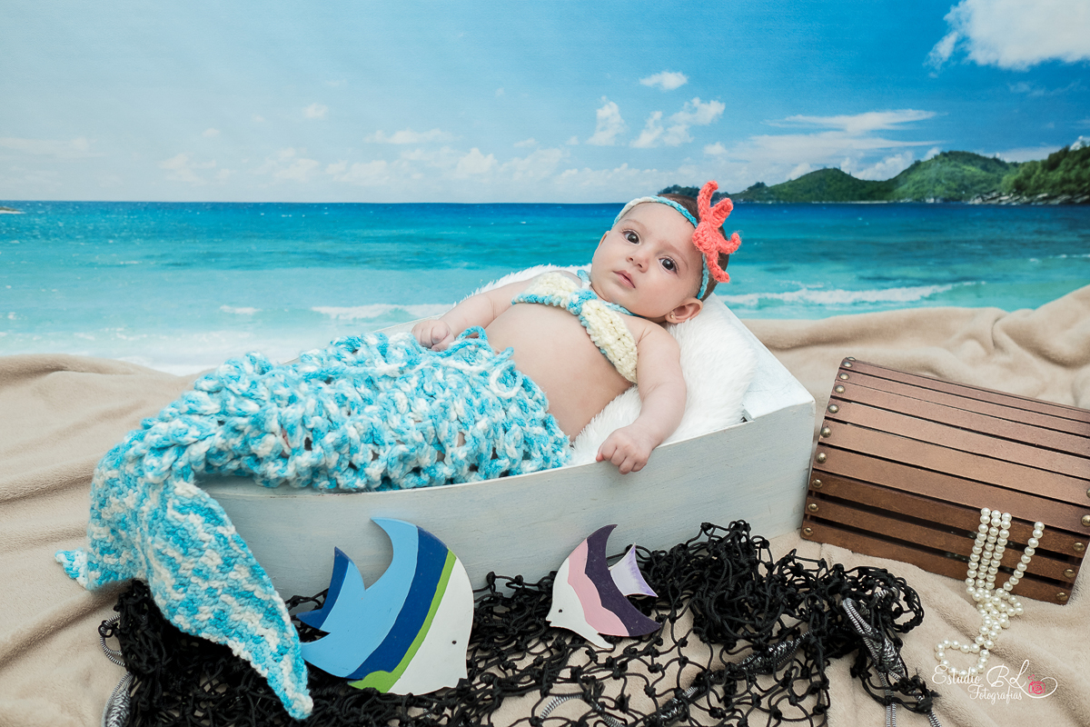 acompanhamento Rafaela 3 meses, pequena sereia  