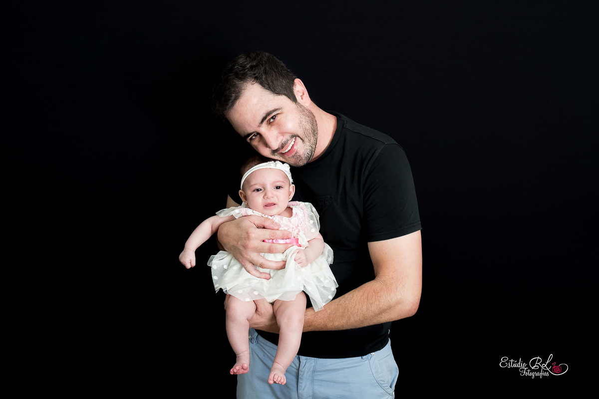 acompanhamento Rafaela 3 meses, com o papai