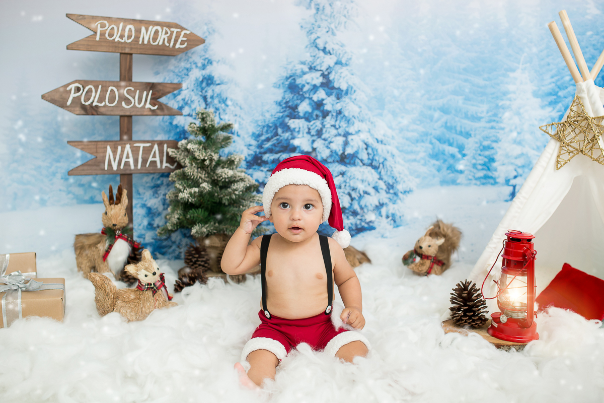 Ensaio 9 meses Murilo em clima de natal com a Família e muitos e Sorrisos.