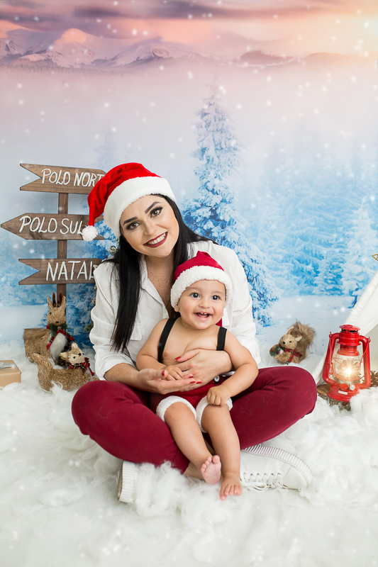 Ensaio 9 meses Murilo em clima de natal com a Família e muitos e Sorrisos.
