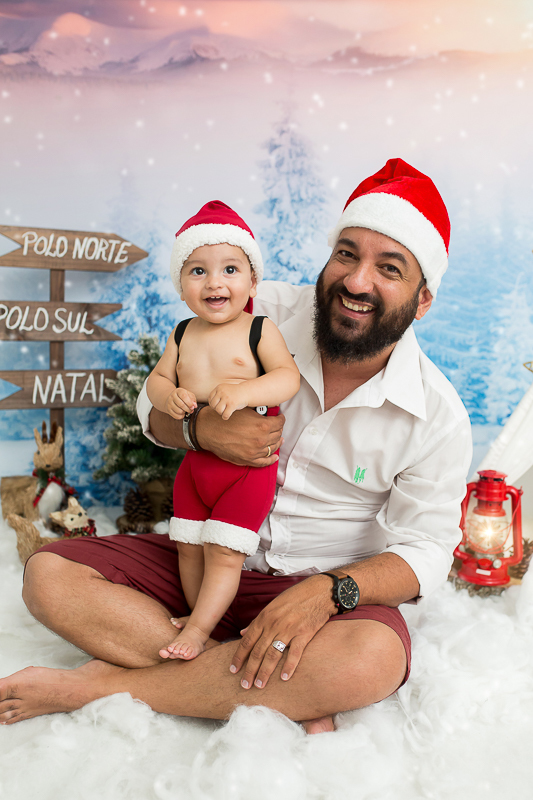 Ensaio 9 meses Murilo em clima de natal com a Família e muitos e Sorrisos.