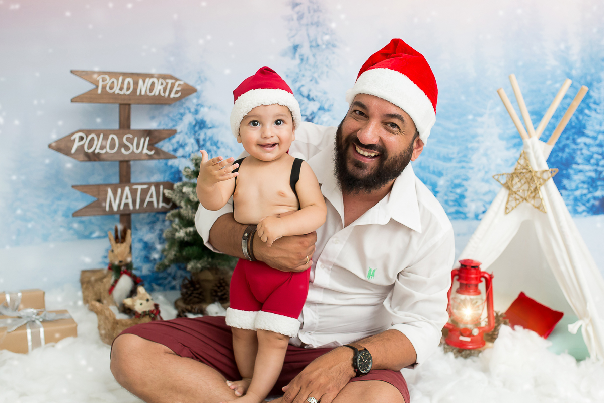 Ensaio 9 meses Murilo em clima de natal com a Família e muitos e Sorrisos.