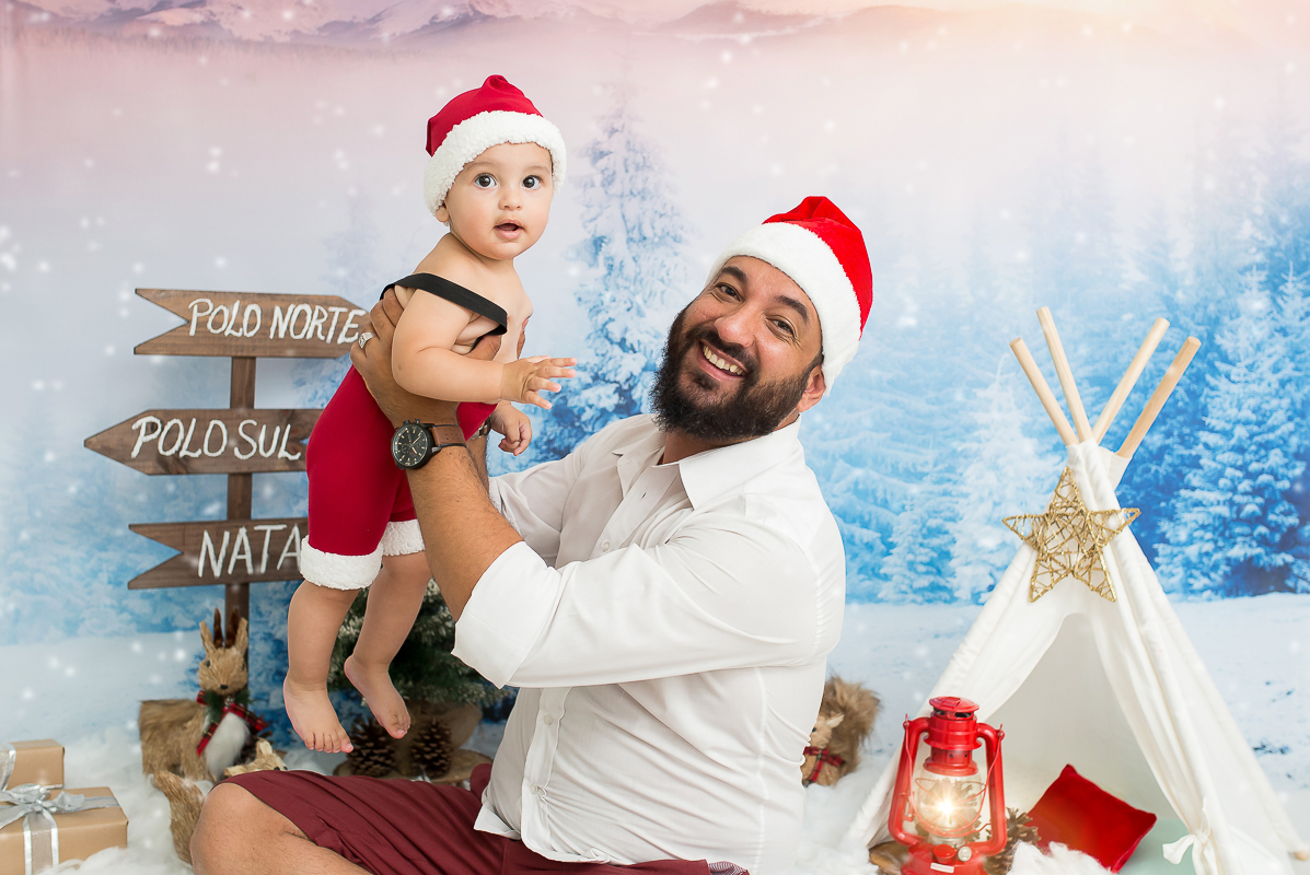 Ensaio 9 meses Murilo em clima de natal com a Família e muitos e Sorrisos.