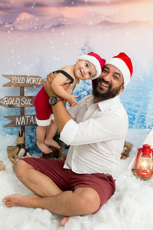 Ensaio 9 meses Murilo em clima de natal com a Família e muitos e Sorrisos.