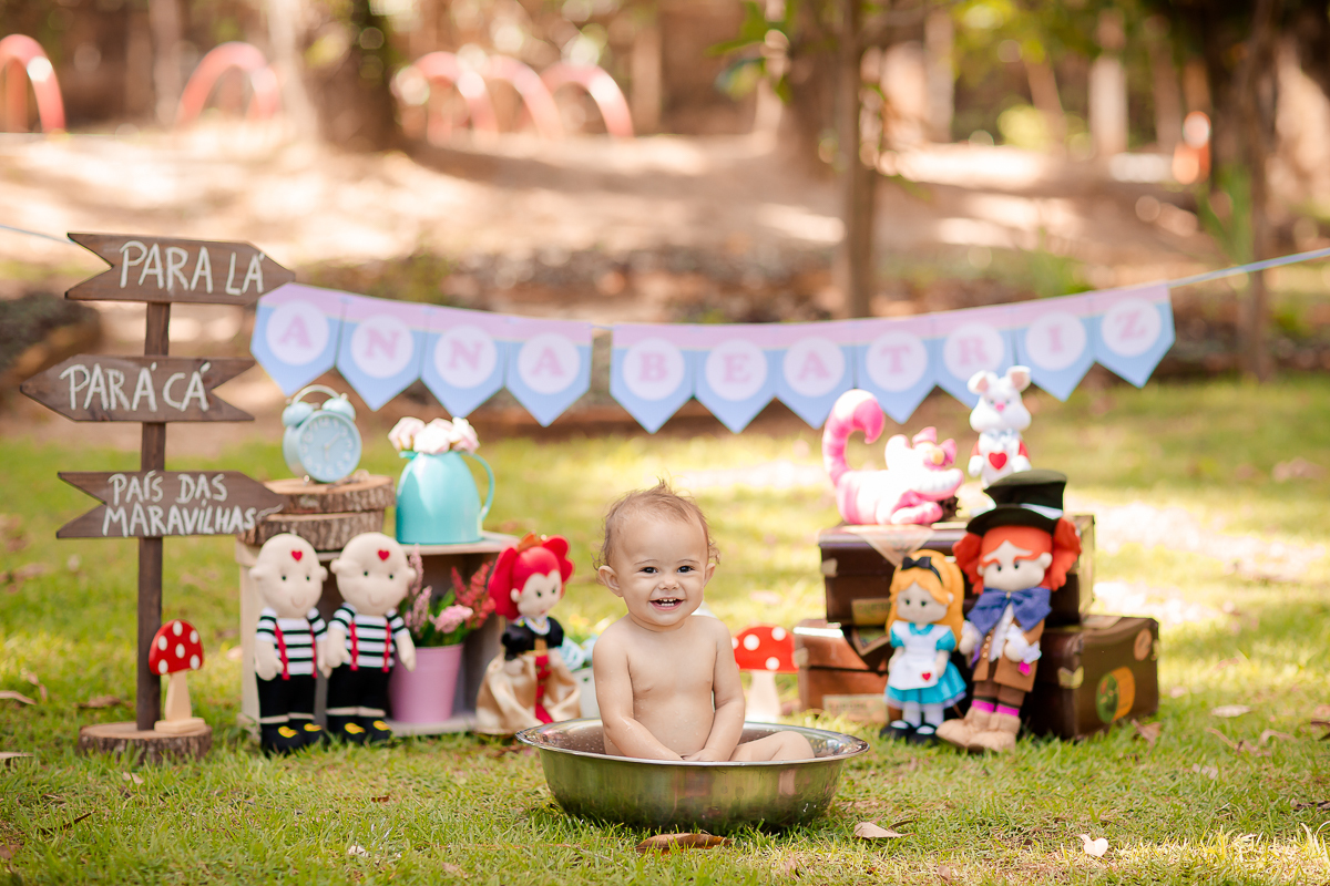 A Anna Beatriz completou um aninho, e para comemorar, fizemos um smash com o tema Alice no país das Maravilhas e foi demais!!!