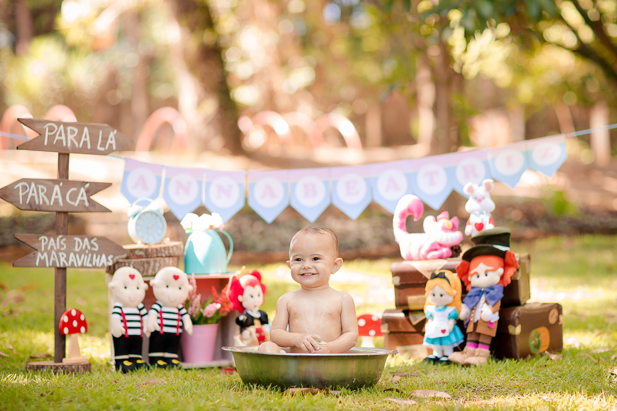 A Anna Beatriz completou um aninho, e para comemorar, fizemos um smash com o tema Alice no país das Maravilhas e foi demais!!!