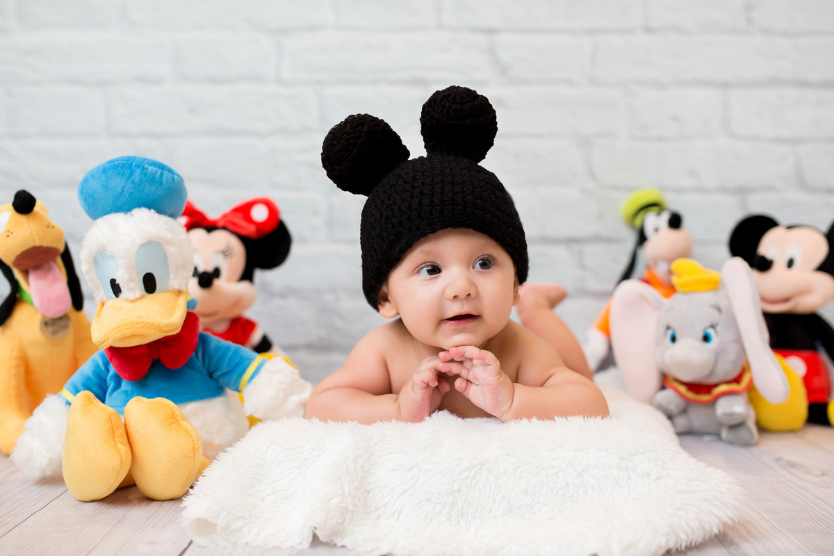 Gabriel 4 meses. mickey super fofo 