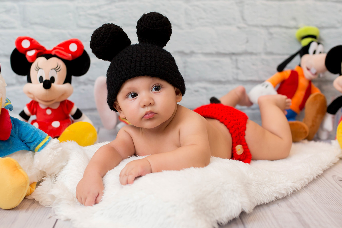 Gabriel 4 meses. mickey super fofo 