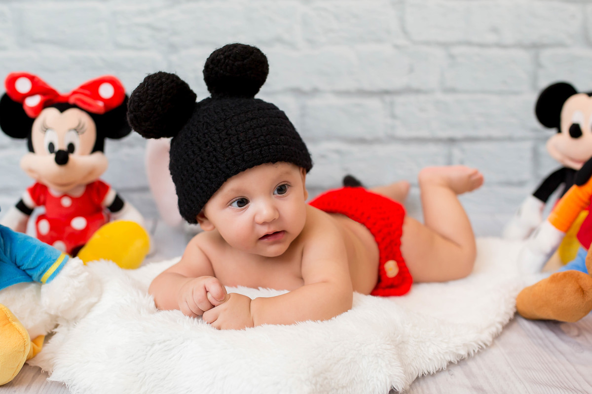 Gabriel 4 meses. mickey super fofo 