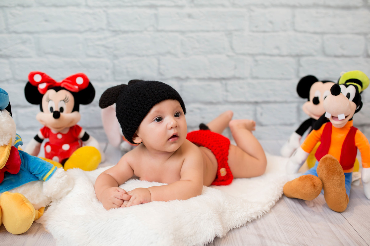 Gabriel 4 meses. mickey super fofo 