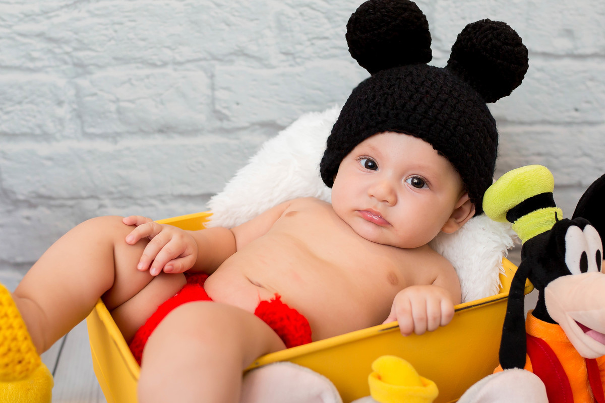 Gabriel 4 meses. mickey super fofo 