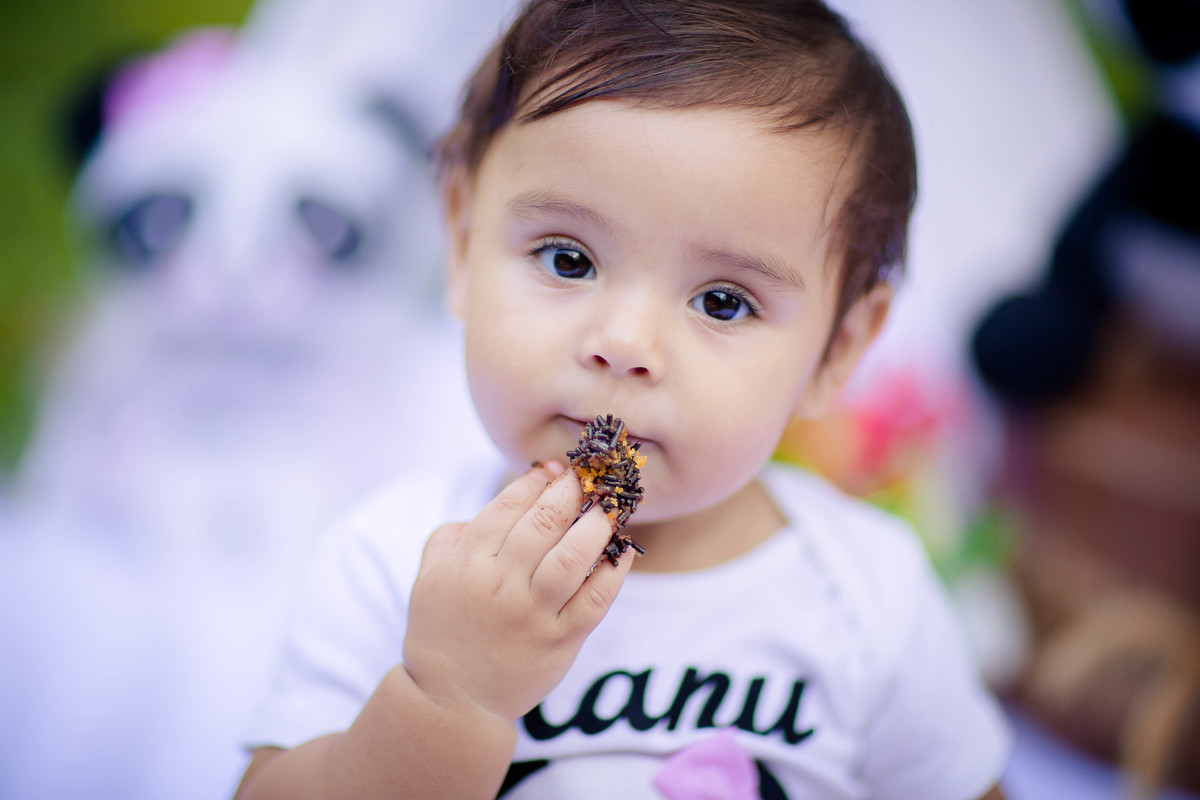 Como o tempo passa, parece que foi ontem que recebemos a noticia que a Manu estava chegando ao mundo. Agora tivemos o privilégio de fazer seu ensaio smash the cake em comemoração ao seu primeiro aninho. O tema do ensaio foi ursinho panda rosa, 