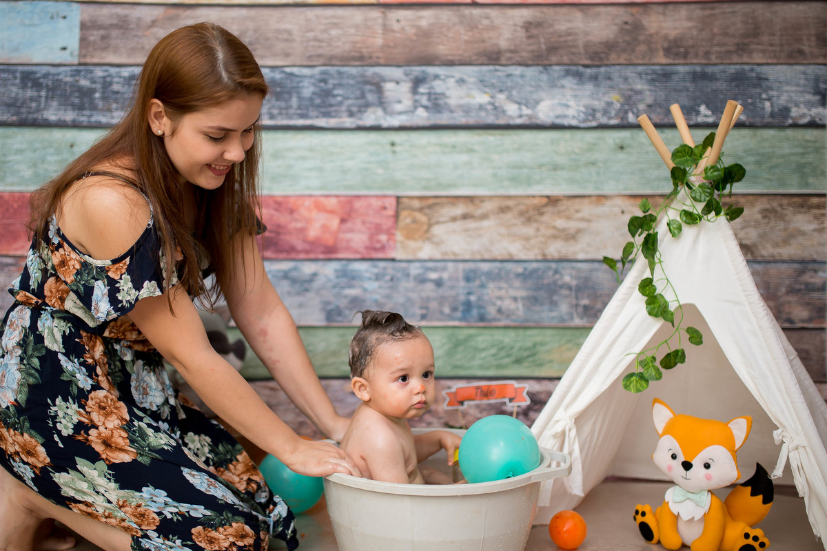 Piscamos e um ano se passou.... e é claro que não podia deixar de registrar o Smash Smash the Cake do pequeno Théo 