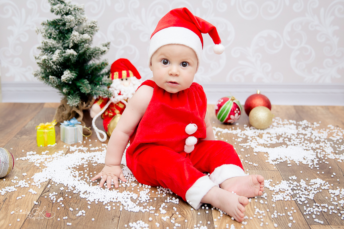 Miguel de papai noel, ficou muito lindo