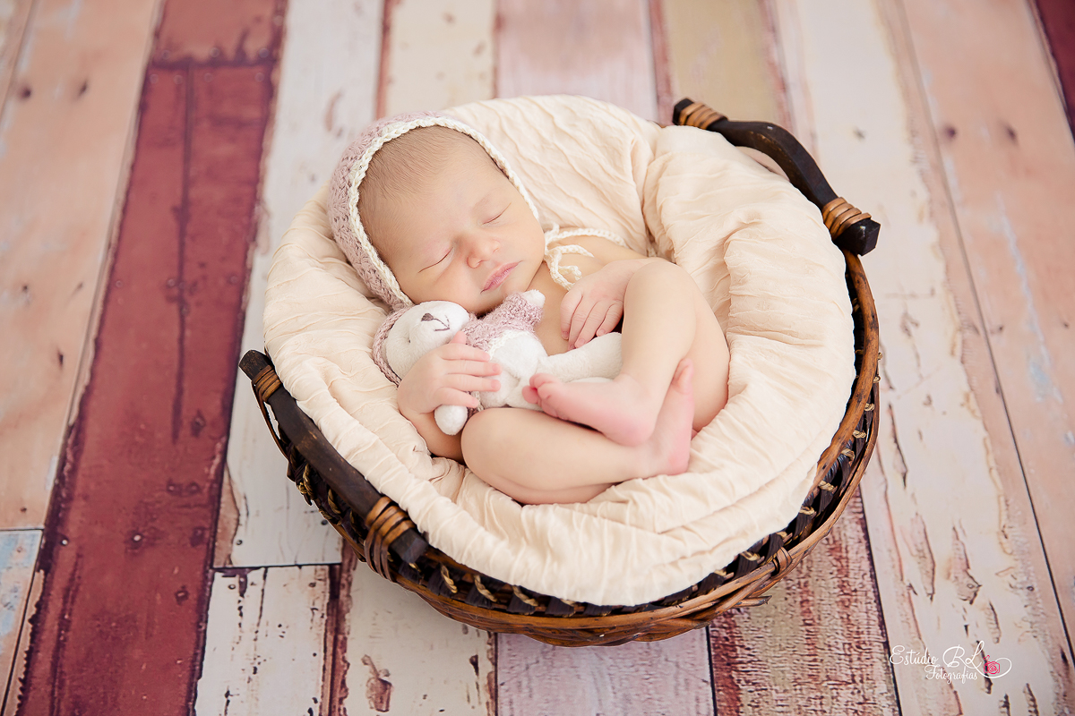 Maria Antonia no cestinho