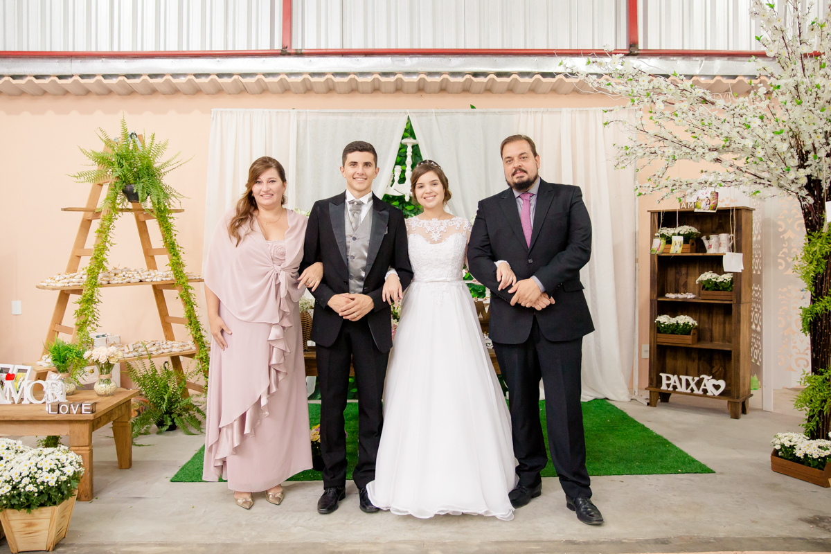 Fotos com os padrinhos