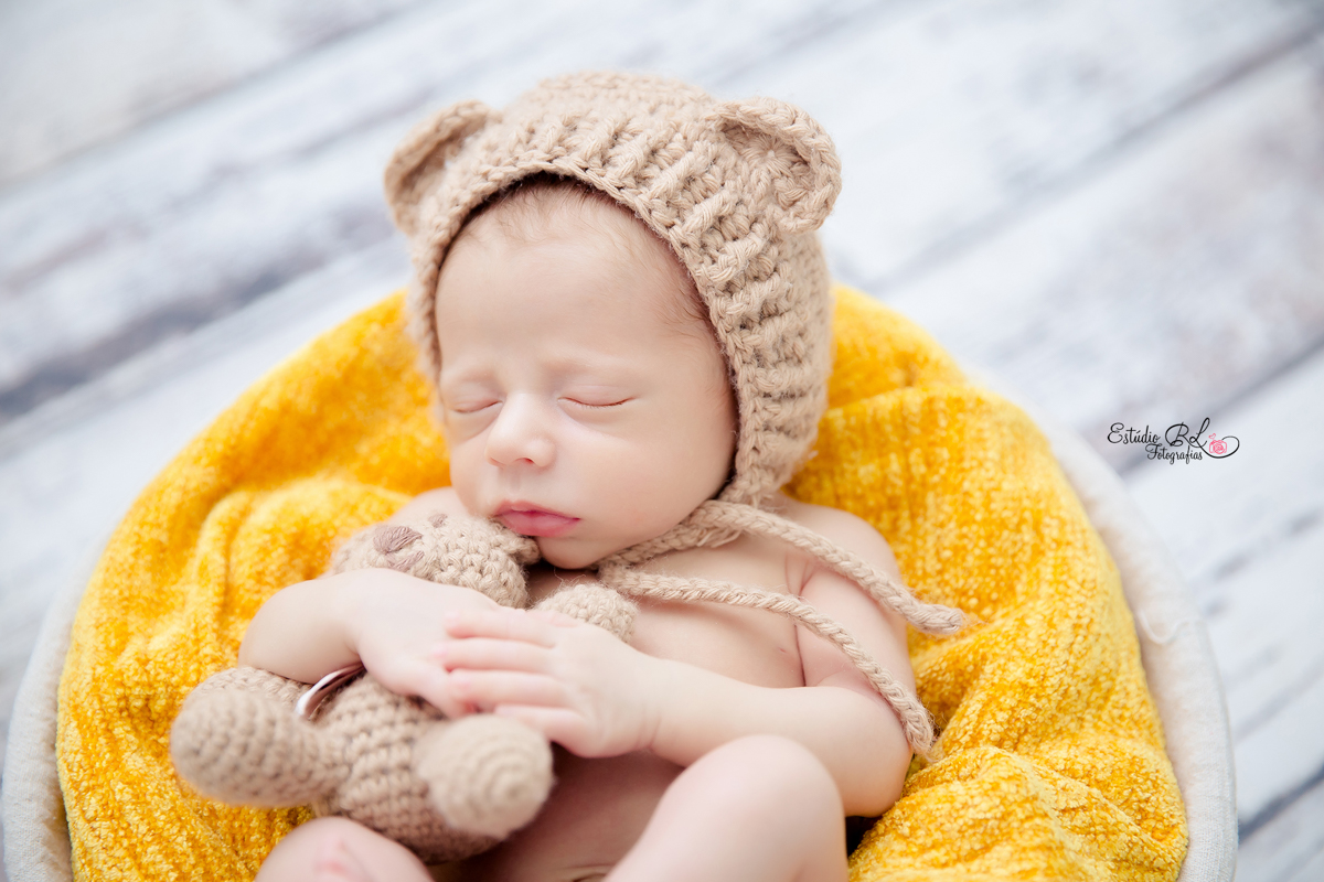 Esse ursinho faz sucesso no newborn