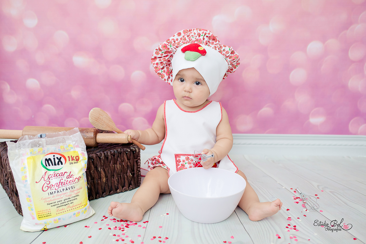 Ensaio do acompanhamento da Julia de 9 meses