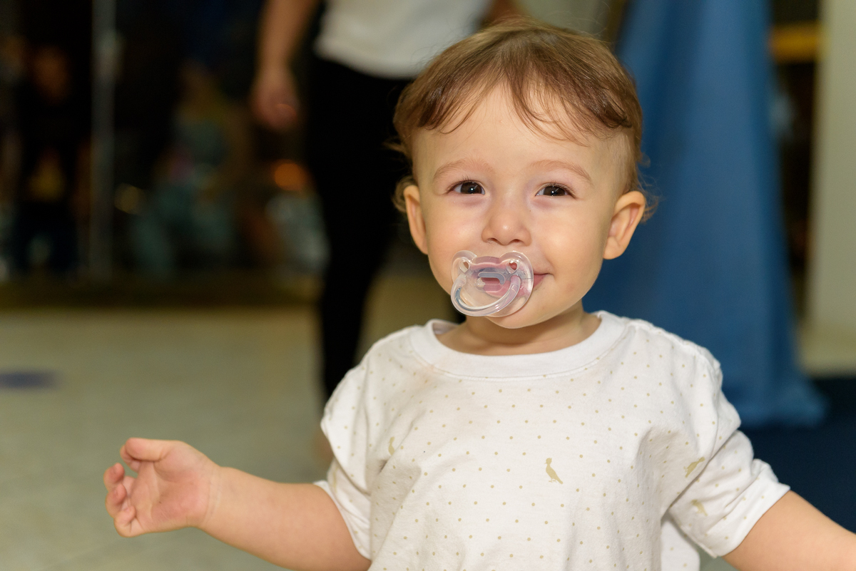 muito feliz com a festa