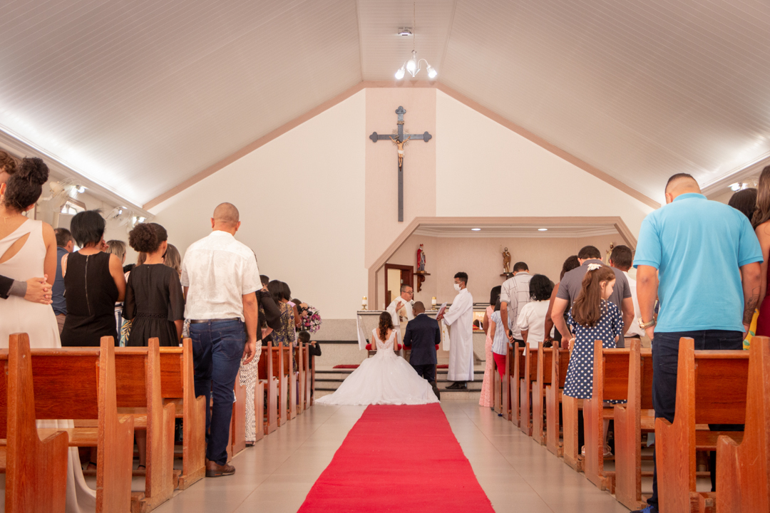 benção padre noivo noiva igreja paroquia Três Corações - MG