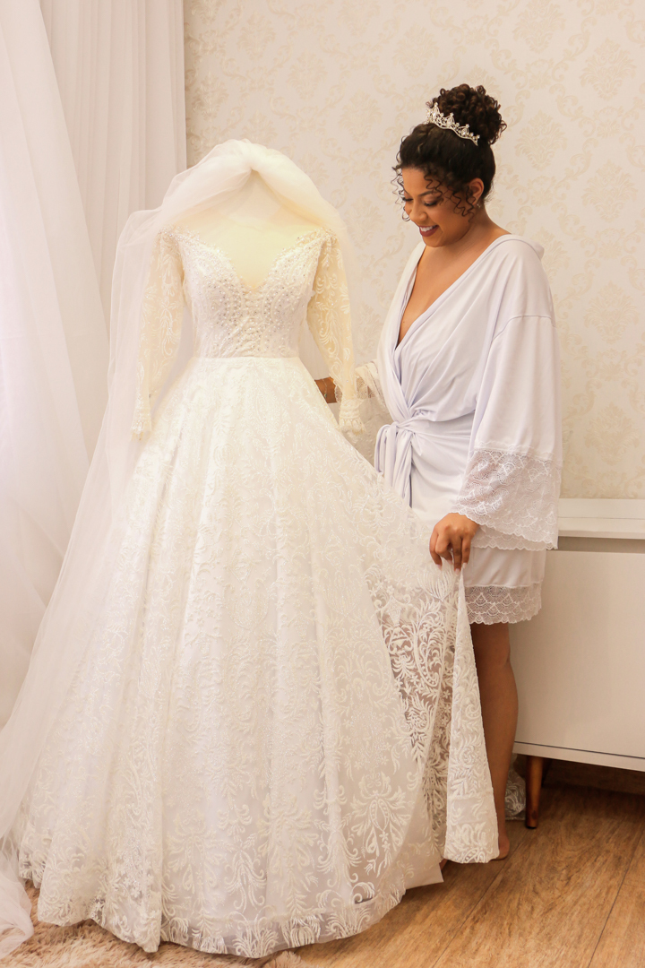 Vestido Noiva casamento São Gonçalo do Sapucaí - MG