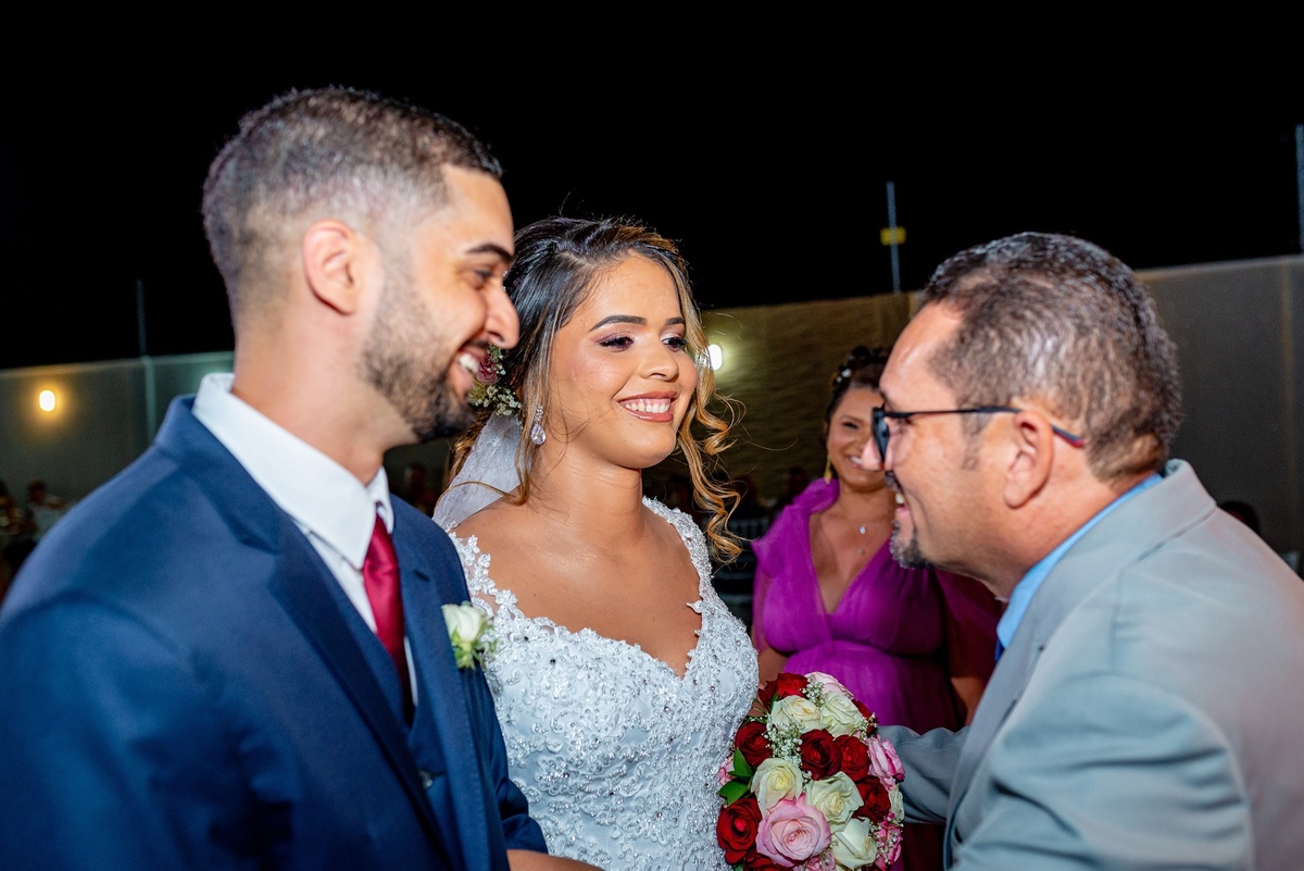 casamento ao ar livre noturno