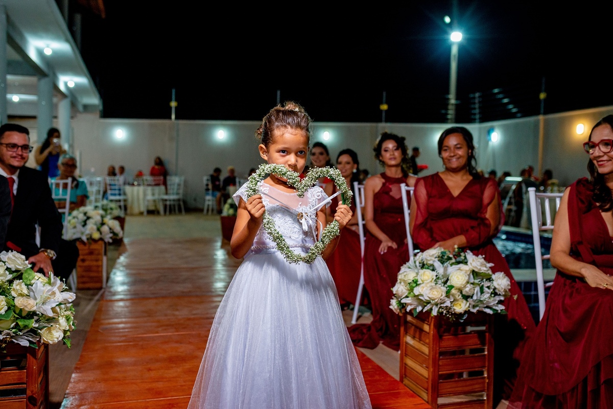 casamento ao ar livre noturno