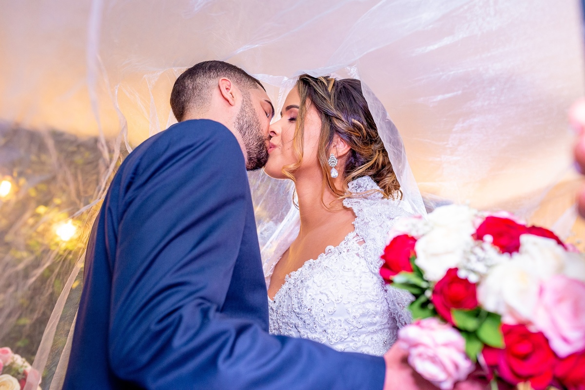 casamento ao ar livre noturno