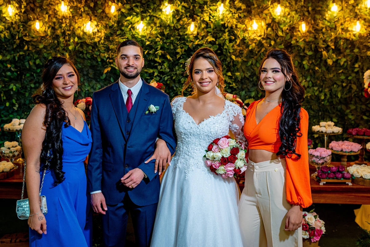 casamento ao ar livre noturno