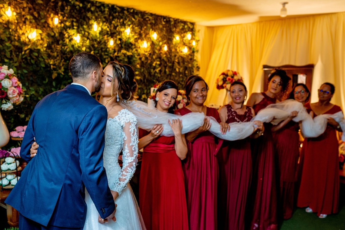 casamento ao ar livre noturno
