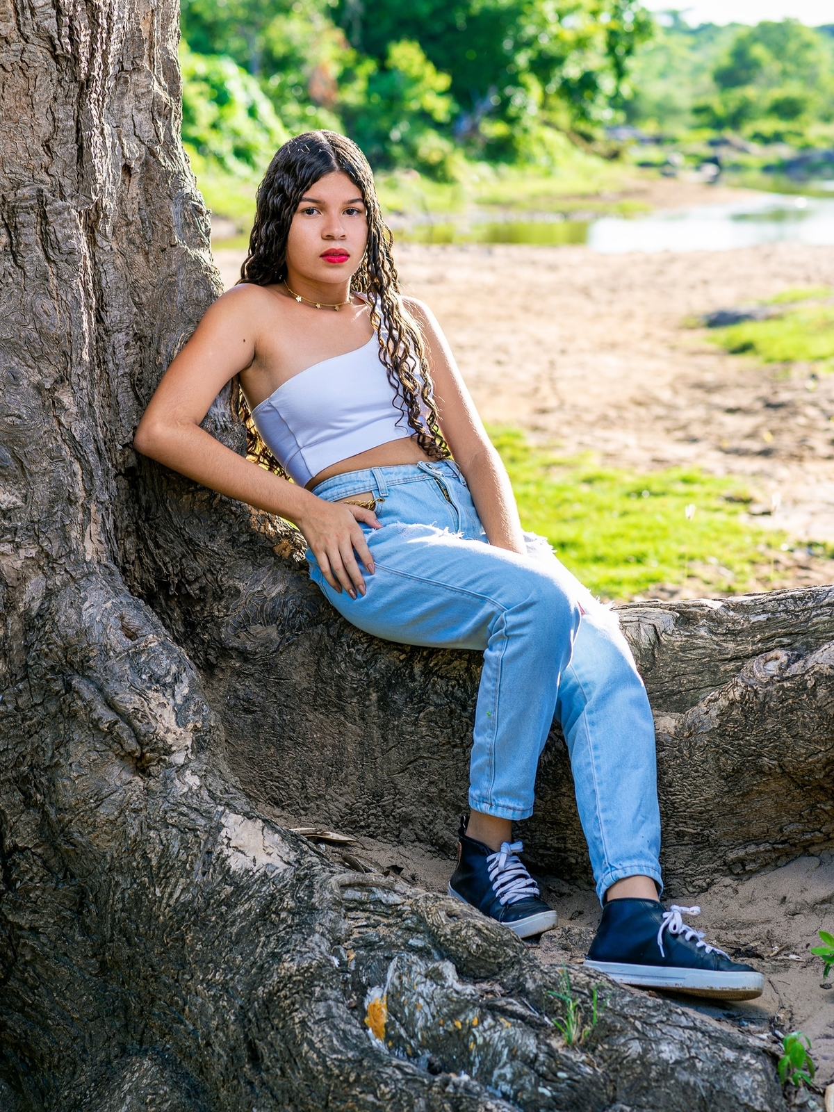 Ensaio fotográfico feminino externo, foto no rio quijingue, poses para ensaio de 15 anos 