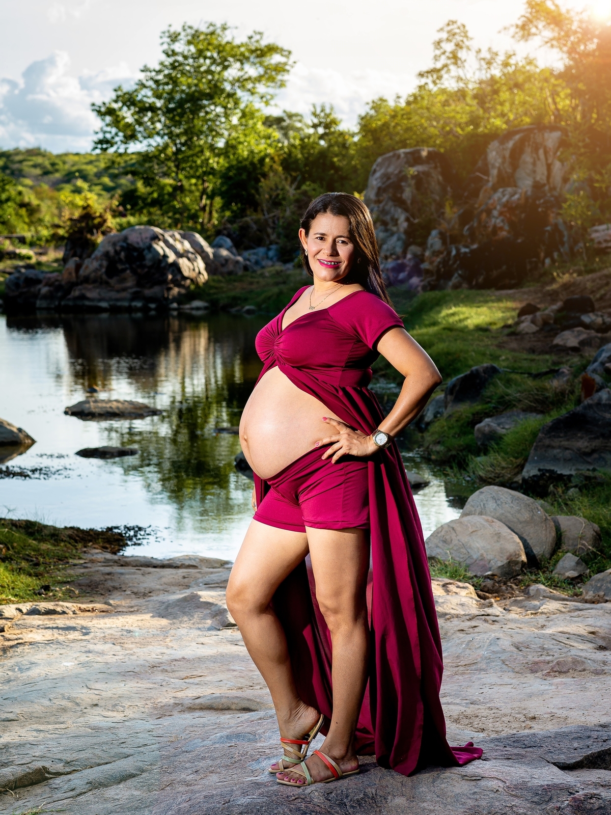 Ensaio fotográfico gestante em externa, fotos em rio, fotos lindas, gestação, fotos de gestante