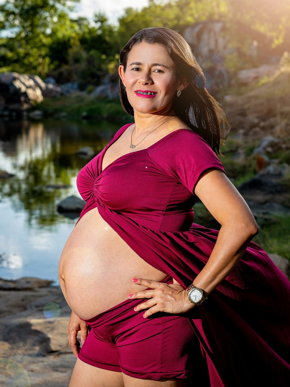 Ensaio fotográfico gestante em externa, fotos em rio, fotos lindas, gestação, fotos de gestante