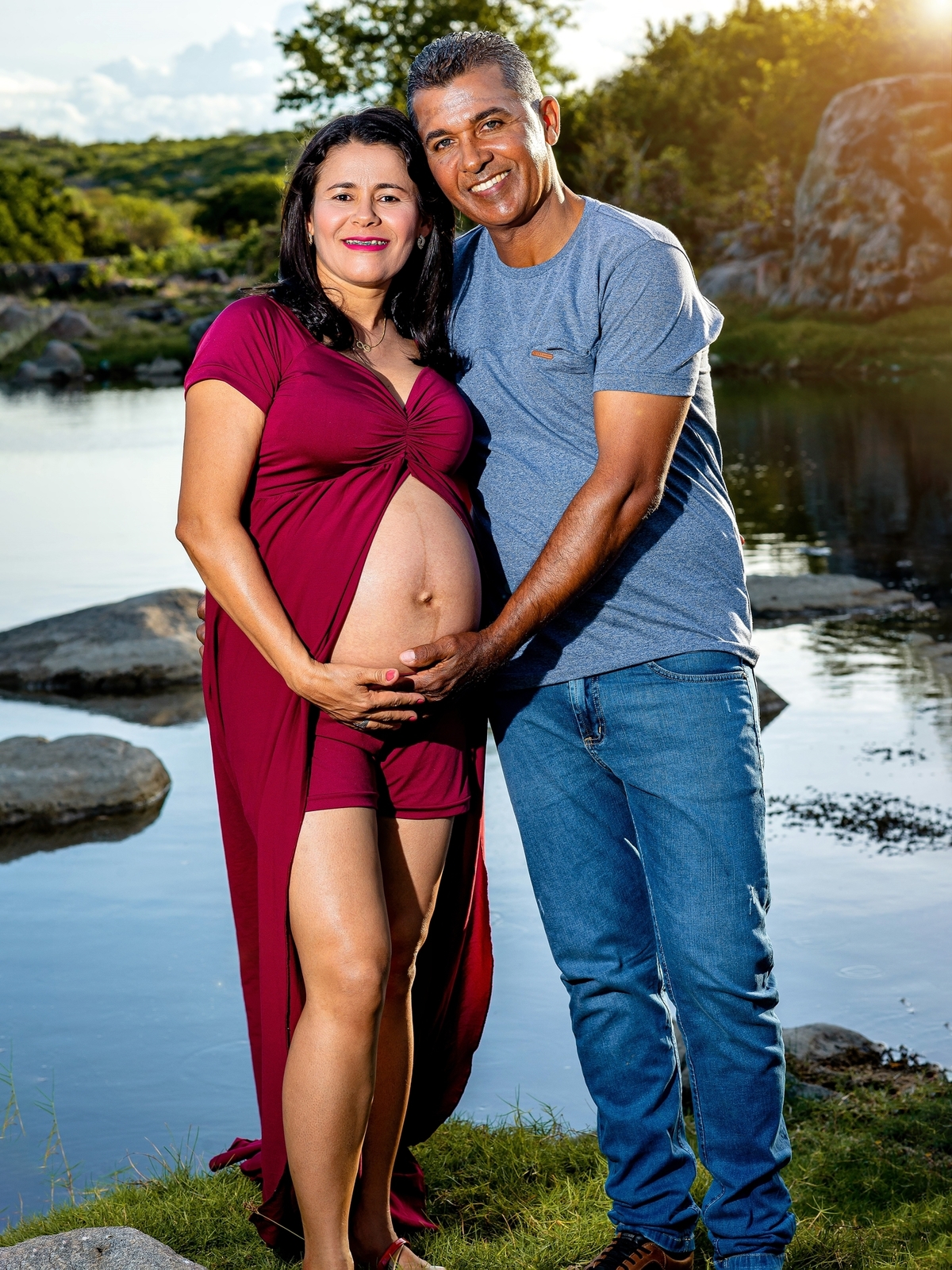 Ensaio fotográfico gestante em externa, fotos em rio, fotos lindas, gestação, fotos de gestante