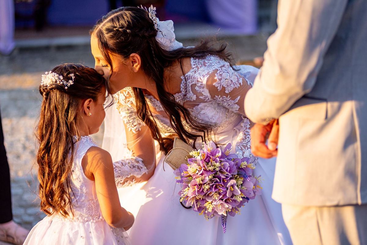casamento no por do sol