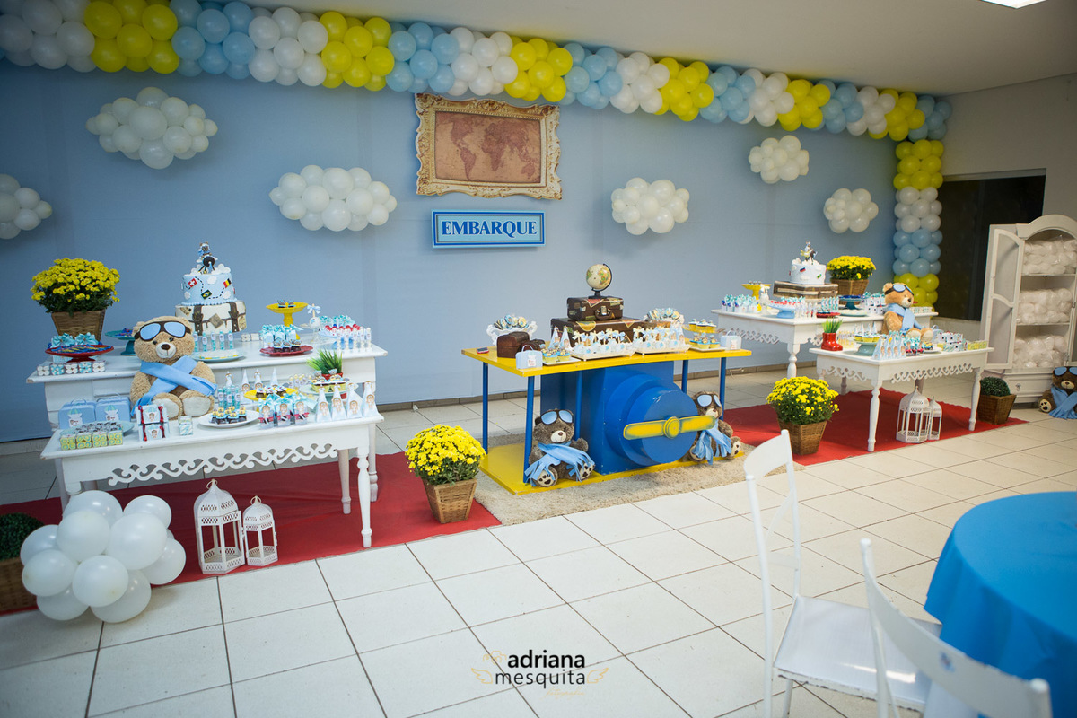 aniversário gêmeos aviador bluemoon petit filo uberlandia