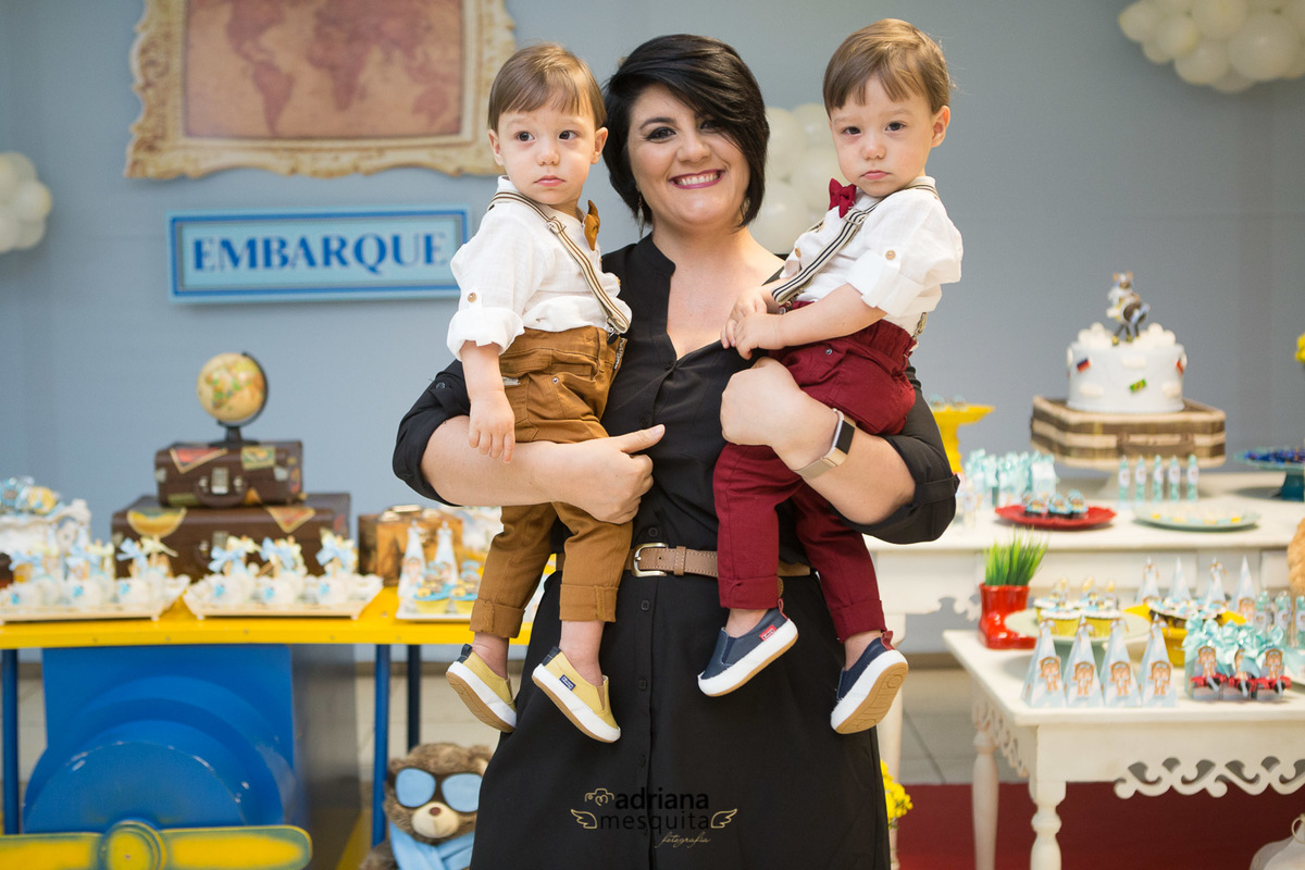 aniversário gêmeos aviador bluemoon petit filo uberlandia