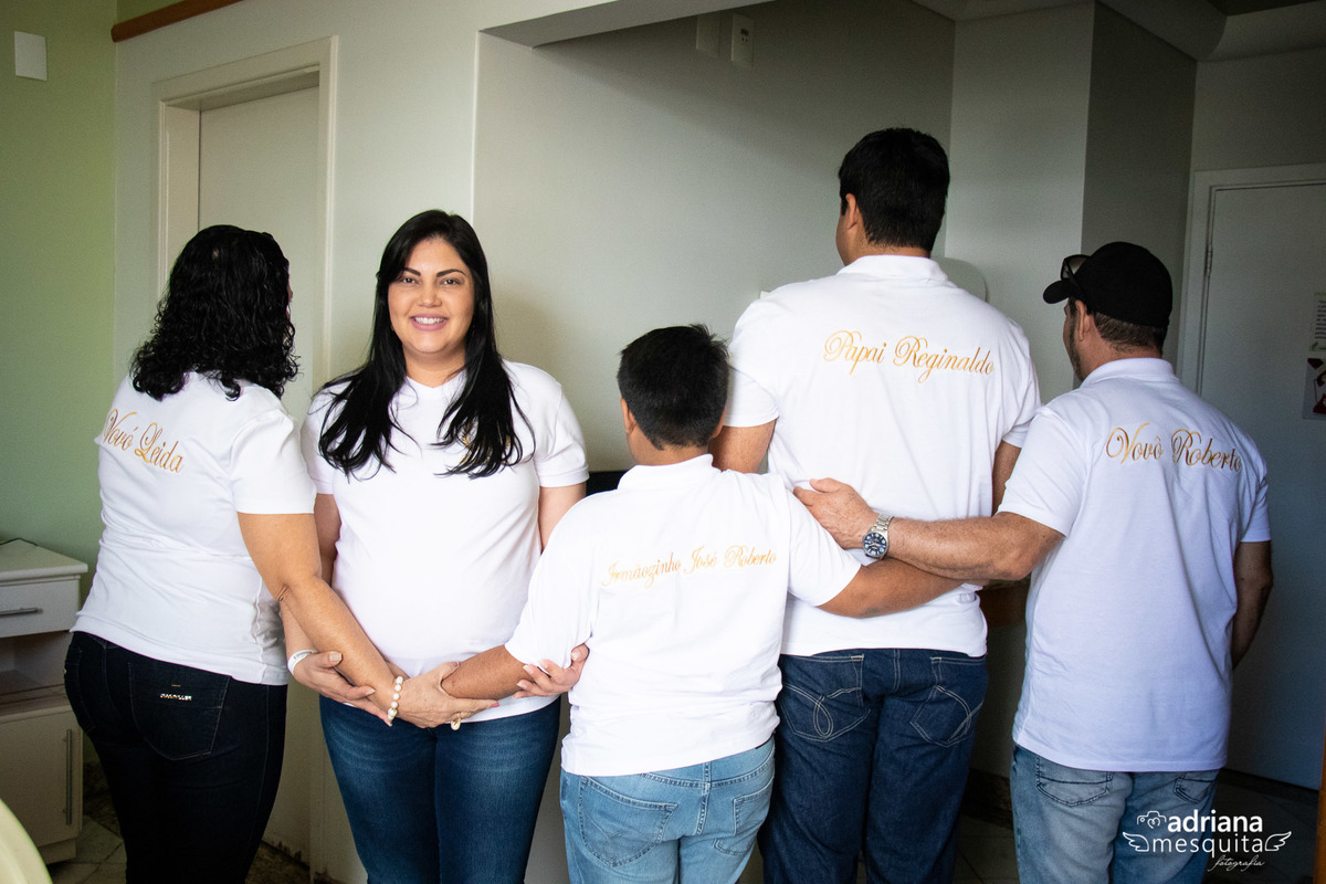 Camisetas personalizadas para a Bem vinda do nascimento do Luis Gustavo