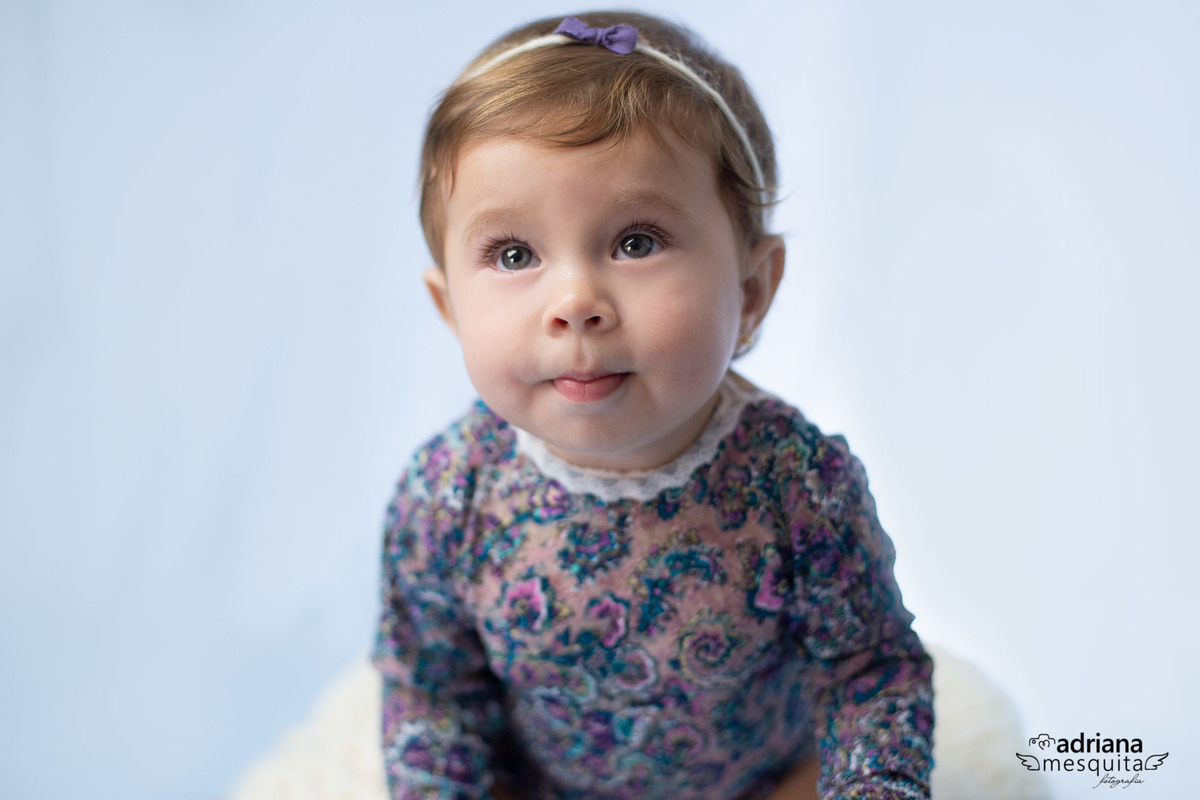 Ensaio de estudio, Fotografa Adriana mesquita, no registro de 8 meses da Ana Luiza
