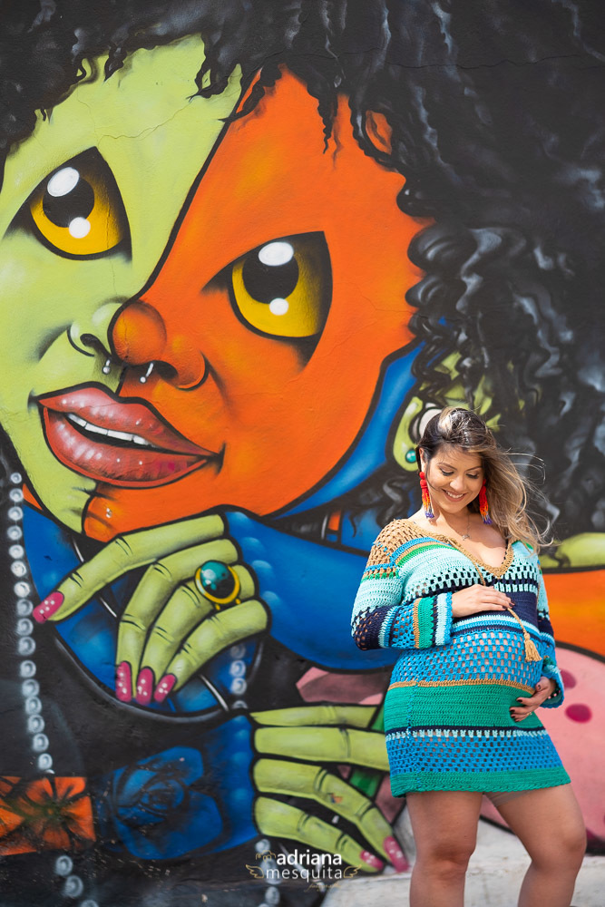 ensaio gestante urbano grafite dequete