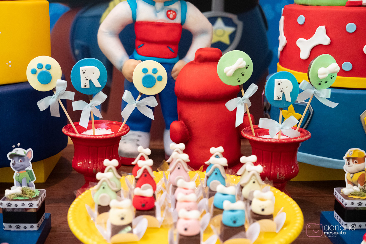 aniversário infantil bala e balão raul e rodrigo patrulha canina adriana mesquita