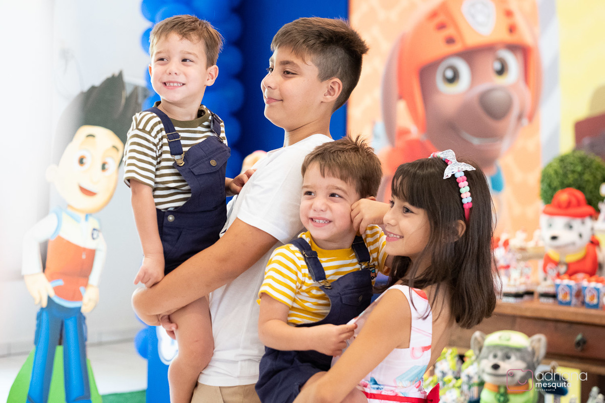 aniversário infantil bala e balão raul e rodrigo patrulha canina adriana mesquita