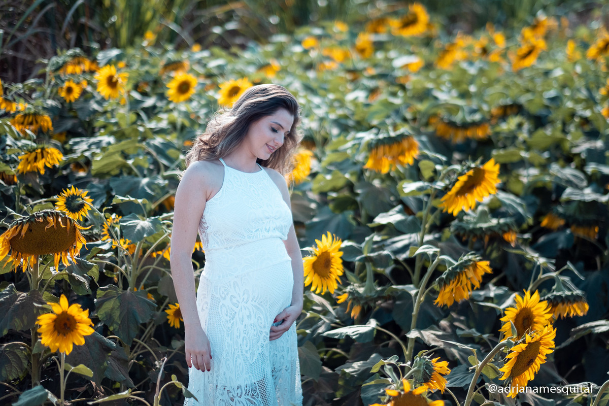 ensaio gestante nos girassóis uberlandia minas gerais externo
