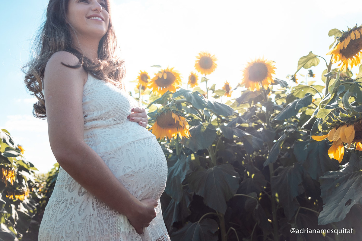 ensaio gestante nos girassóis uberlandia minas gerais externo