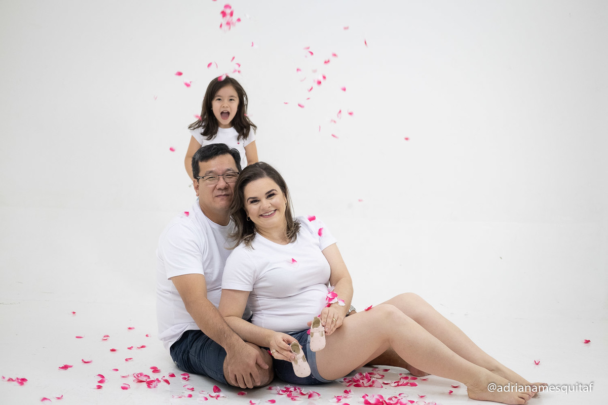 ensaio para revelar sexagem do bebê