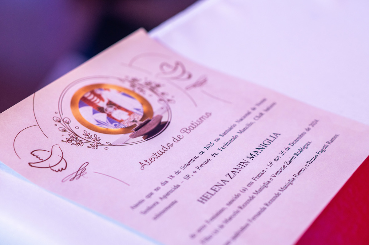 Batizado no santuário nossa senhora aparecida