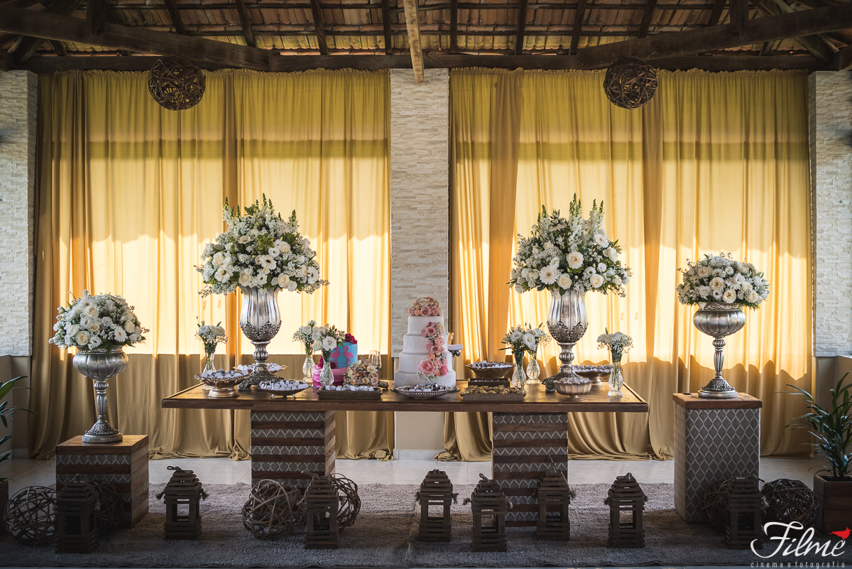 geral da mesa do bolo