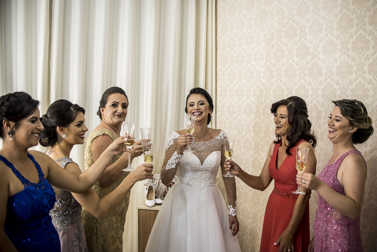 Brinde com as madrinhas