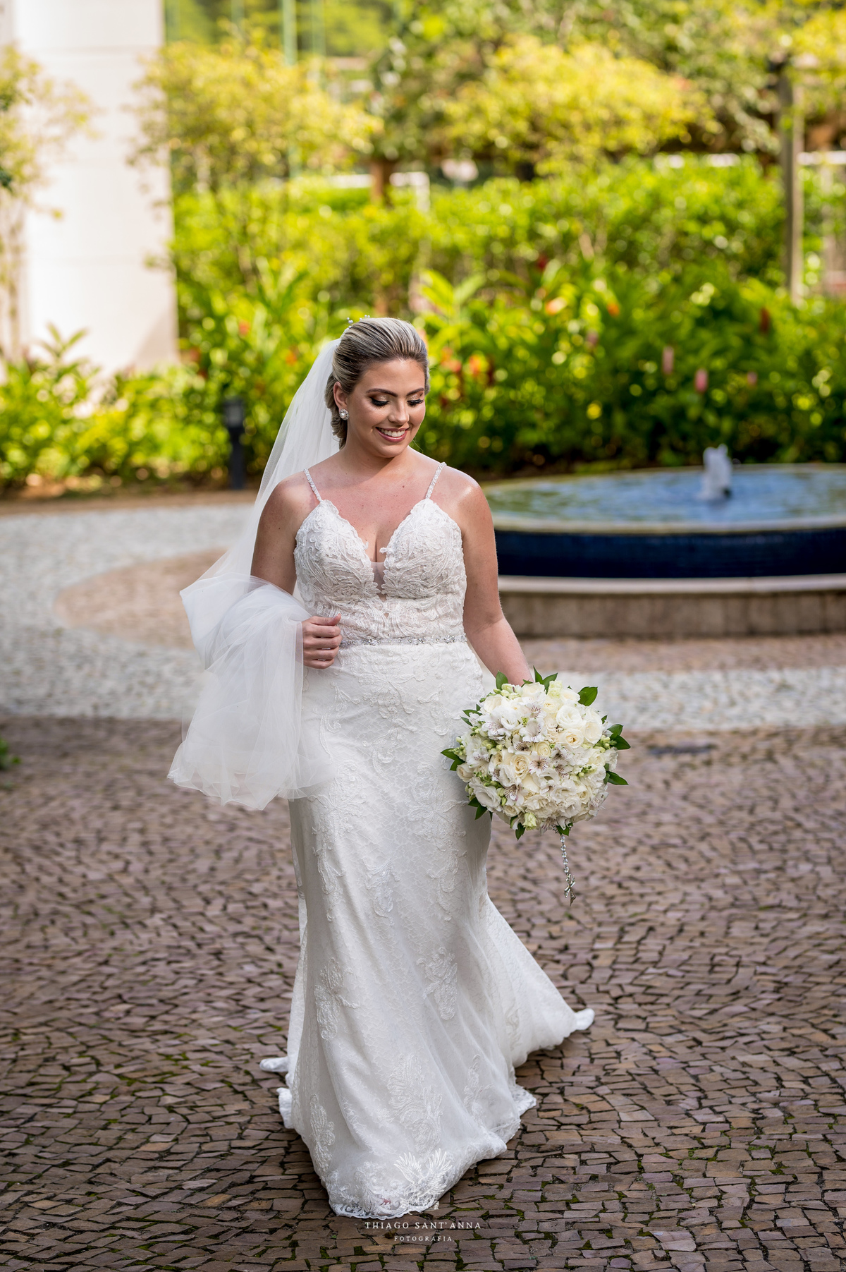 Making of da noiva véu vestido buquê 