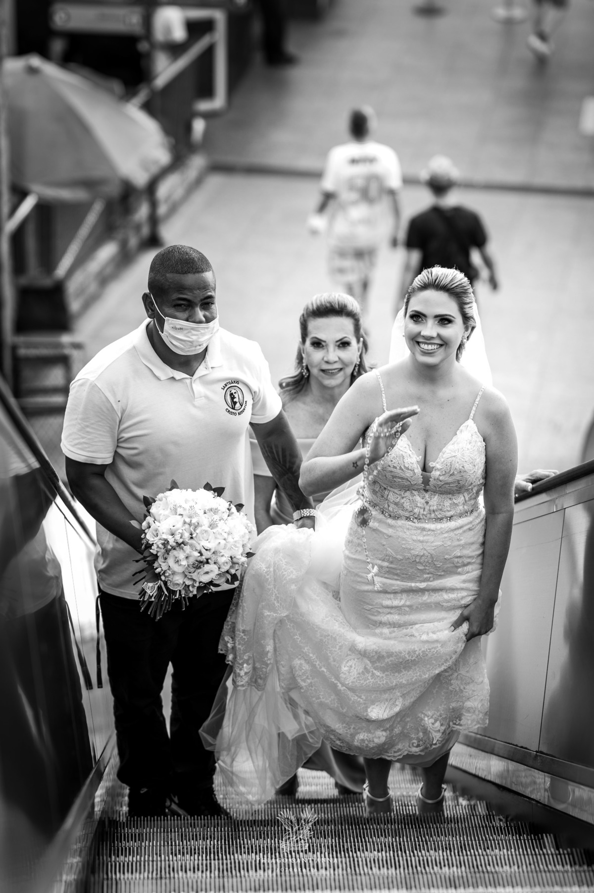 Chegada da noiva subida até o cristo